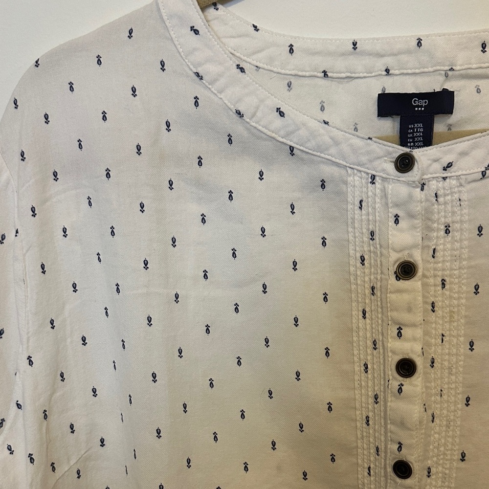 Gap White Patterned Shirt